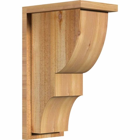 Ekena Millwork Ridgewood Rough Sawn Corbel w/Backplate, Western Red Cedar, 8"W x 12"D x 20"H COR08X12X20RID01RWR